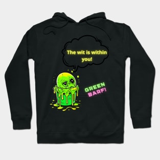 Neon Green Slime Delight: A Captivating Design in a Miniature Bucket Hoodie